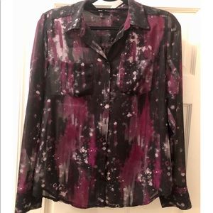 Guess Tie Dye Button down blouse